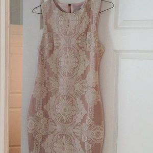 Blush and beige dress